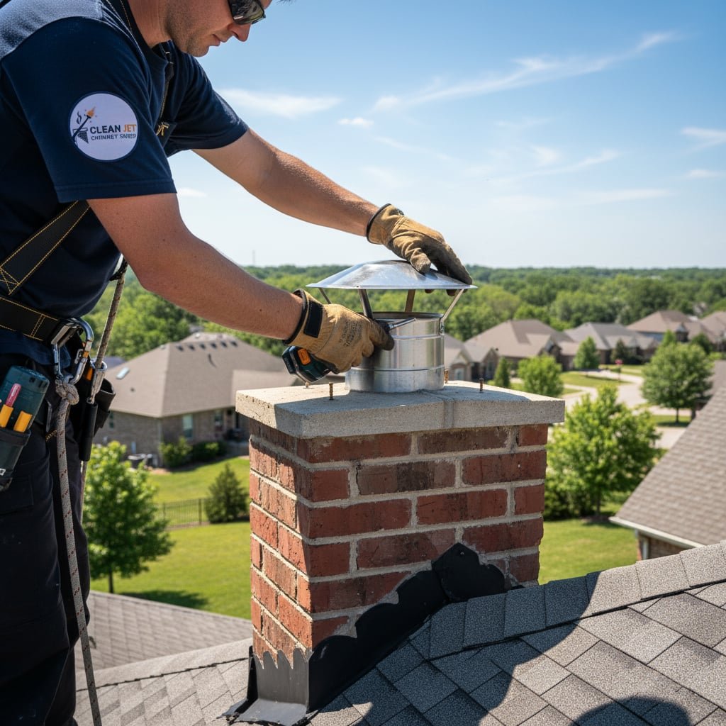 Dallas Chimney Cap Installation